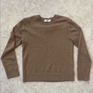 Everlane tan cashmere crewneck sweater, sz S